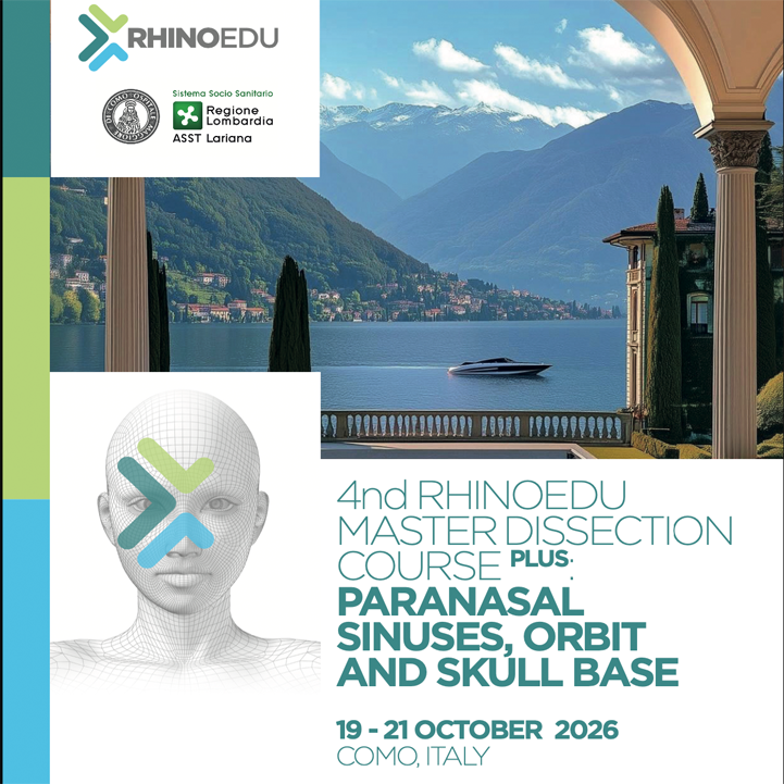 4nd RHINOEDU MASTER DISSECTION COURSE PLUS: PARANASAL SINUSES, ORBIT AND SKULL BASE